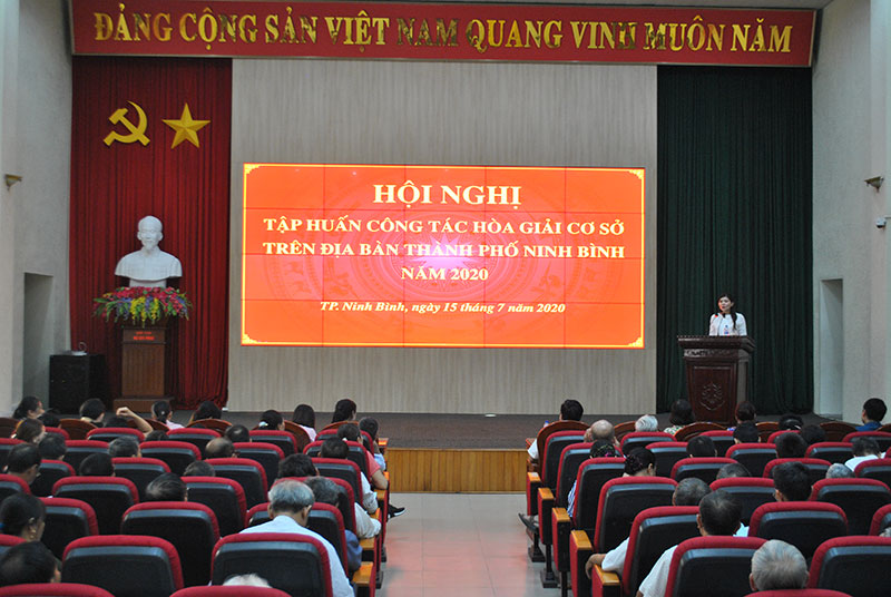 Hội nghị tập huấn công tác hòa giải ở cơ sở trên địa bàn thành phố Ninh Bình