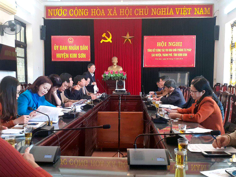 Hội nghị tổng kết Khối thi đua phòng Tư pháp các huyện, thành phố tỉnh Ninh Bình năm 2019