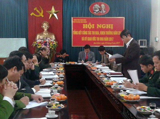 Khối thi đua Nội chính tỉnh Ninh Bình tổ chức Hội nghị Tổng kết công tác thi đua, khen thưởng năm 2016 và ký Giao ước thi đua năm 2017
