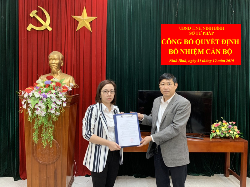 Công bố Quyết định bổ nhiệm Phó Giám đốc Trung tâm dịch vụ đấu giá tài sản tỉnh Ninh Bình