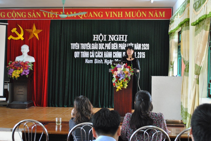 Sở Tư pháp Ninh Bình - UBND phường Nam Bình tổ chức Hội nghị triển khai Bộ luật Lao động và Luật Phòng, chống tác hại của rượu bia