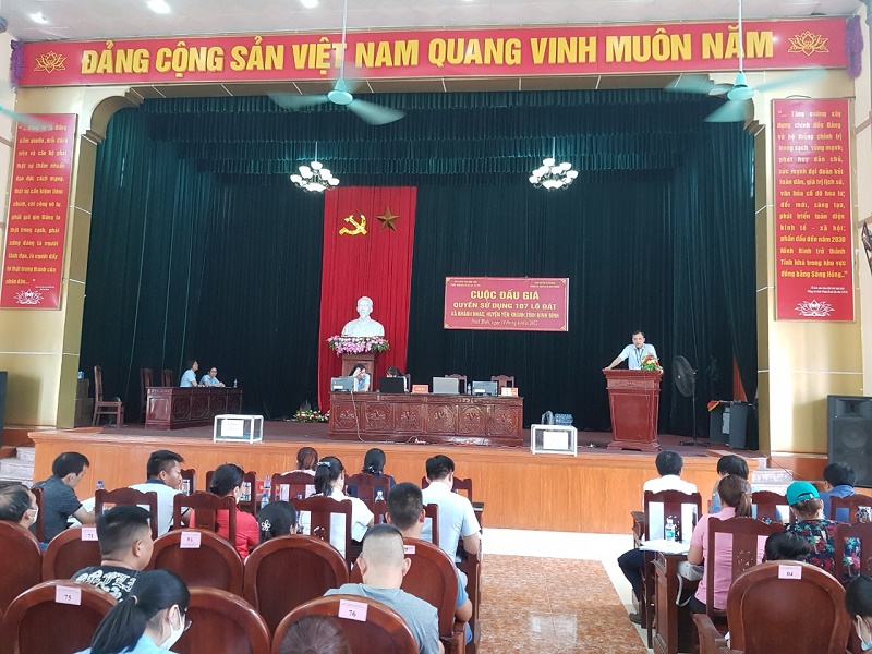 Kết quả đấu giá quyền sử dụng 107 lô đất tại xã Khánh Nhạc, huyện Yên Khánh, tỉnh Ninh Bình