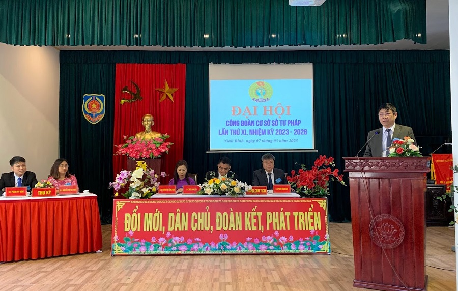 Đại hội Công đoàn Sở Tư pháp tỉnh Ninh Bình, lần thứ XI,  nhiệm kỳ 2023-2028
