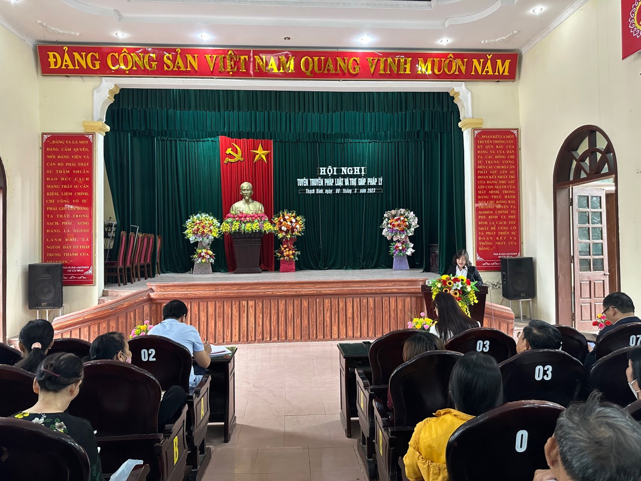 Trung tâm Trợ giúp pháp lý Nhà nước tỉnh Ninh Bình tổ chức Hội nghị tuyên truyền pháp luật và trợ giúp pháp lý tại các xã trên địa bàn huyện Nho Quan.